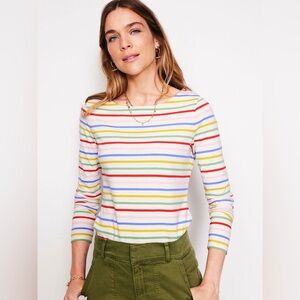 BODEN Ella Stripe Long Sleeve Top